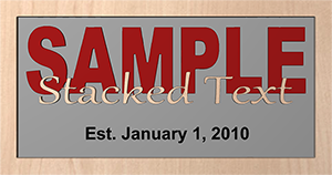 Stacked Text Sign